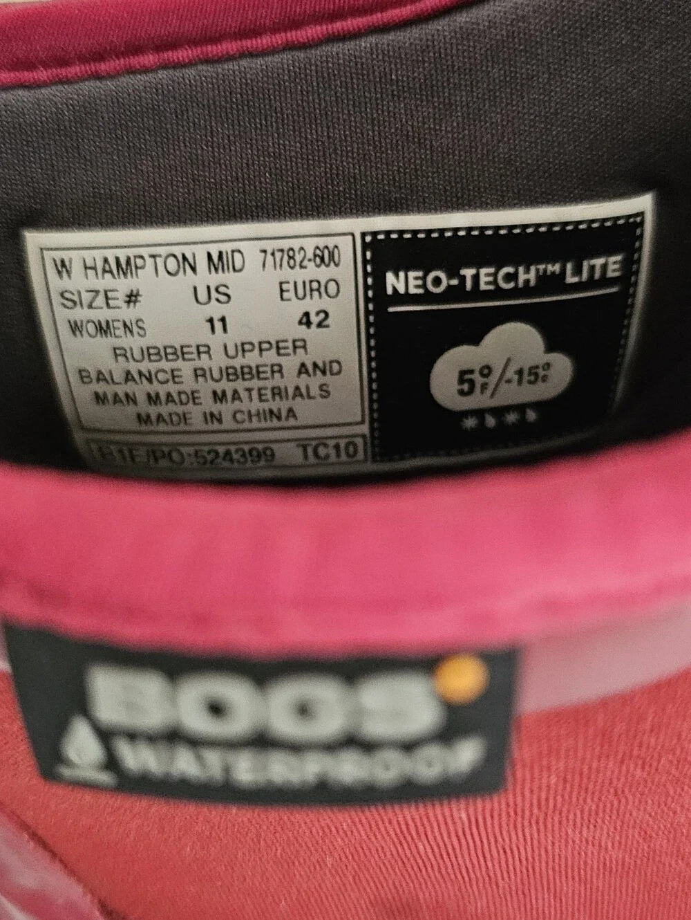 Bogs Women's Red Mid-Calf Waterproof Rain Boots Size 11